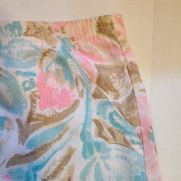 Y2K Floral Pastel Skirt w/ Pockets Separate Scene Blue/Pink/Tan Size L See Notes - Picture 2 of 6